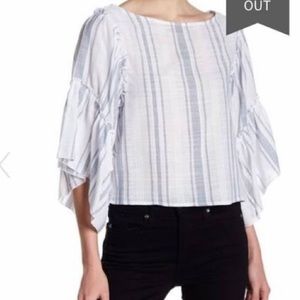 FINAL SALE!!ROMEO+JULIET COUTURE BLUE & WHITE TOP